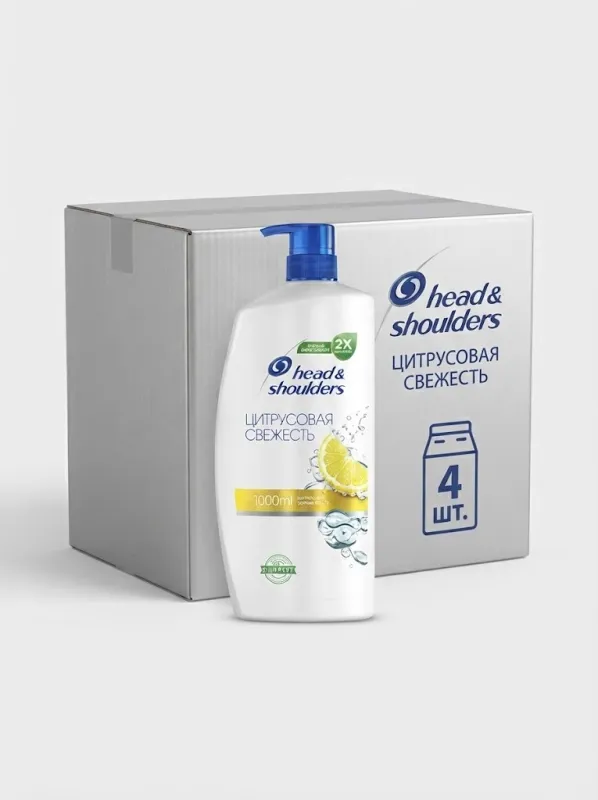 Шампунь Head & Shoulders «Цитрусовая Свежесть», 1000 мл (Коробка, 4 штуки)