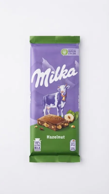 Молочный шоколад Milka Hazelnut с фундуком 100г