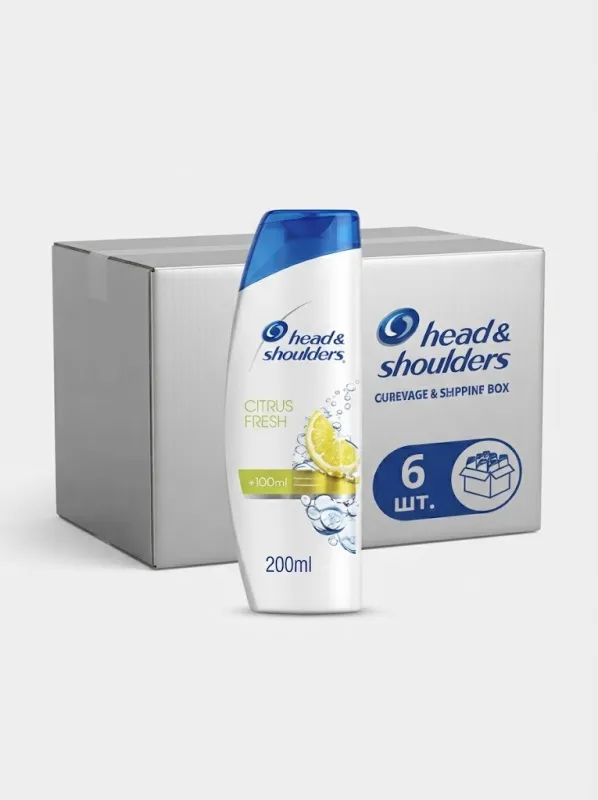 Шампунь Head & Shoulders «Цитрусовая Свежесть», 200 мл (Коробка, 6 штук)