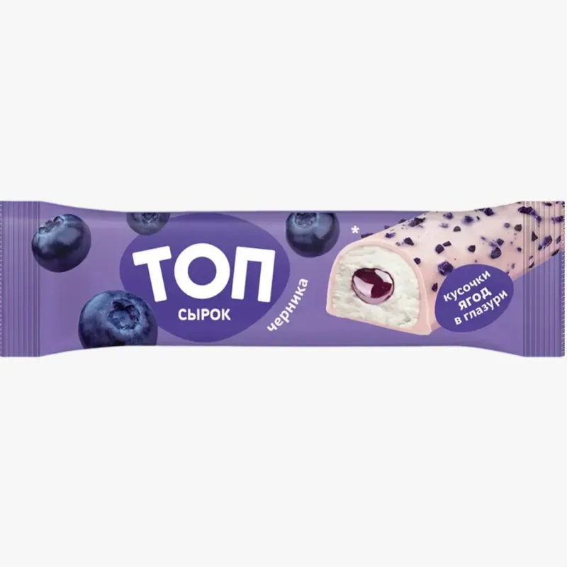 Сырок "ТОП" творожный глазированный черника 20% 40г