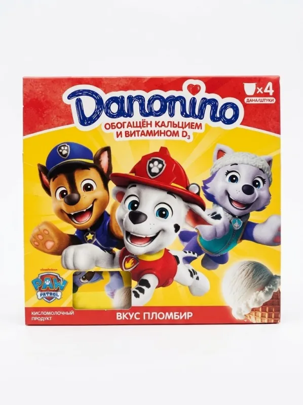 Danonino Твороженная Растишка Пломбирным вкусом 180гр 4х