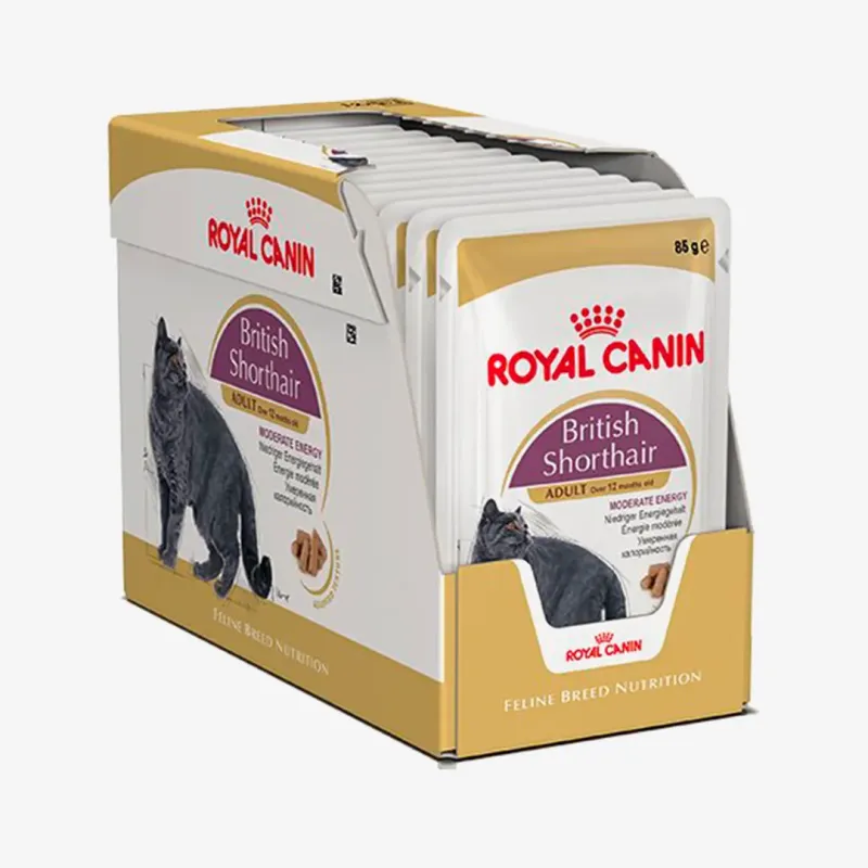 Корм влажный Royal Canin British Shorthair Adult для кошек породы британская короткошерстная 85 г 12 шт
