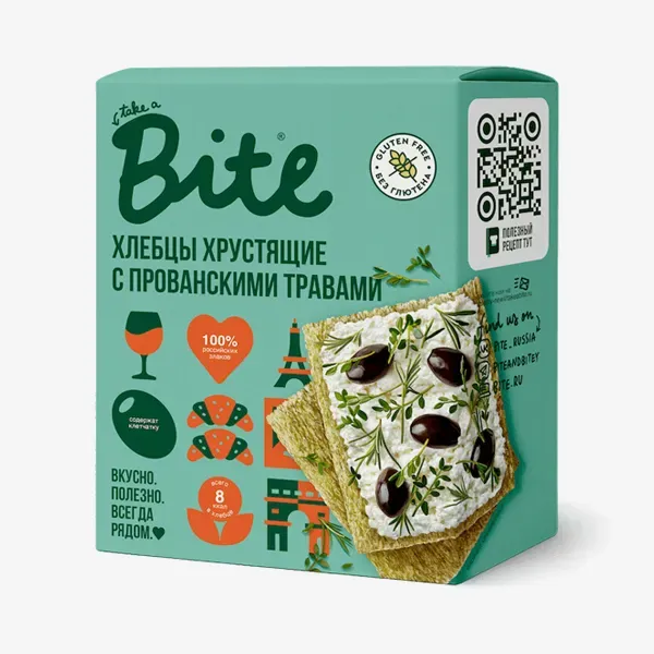 Хлебцы Bite хрустящие кукурузно-рисовые с прованскими травами, 100 г
