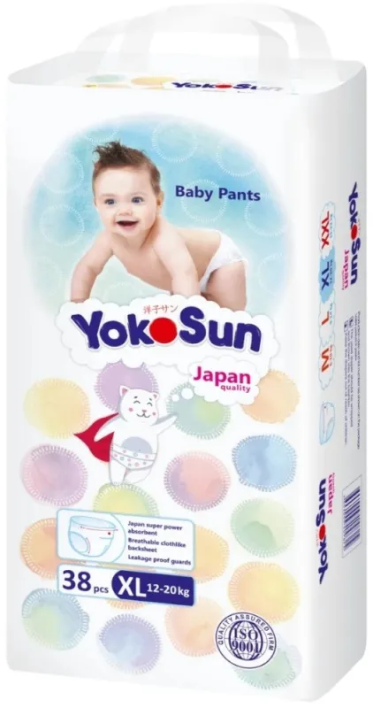 Подгузники-трусики YokoSun XL 12-20 кг 38 шт