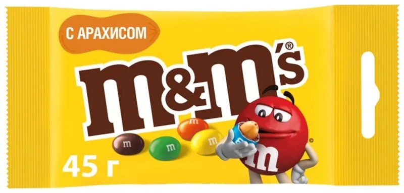 Конфеты драже M&Ms c арахисом 45 г