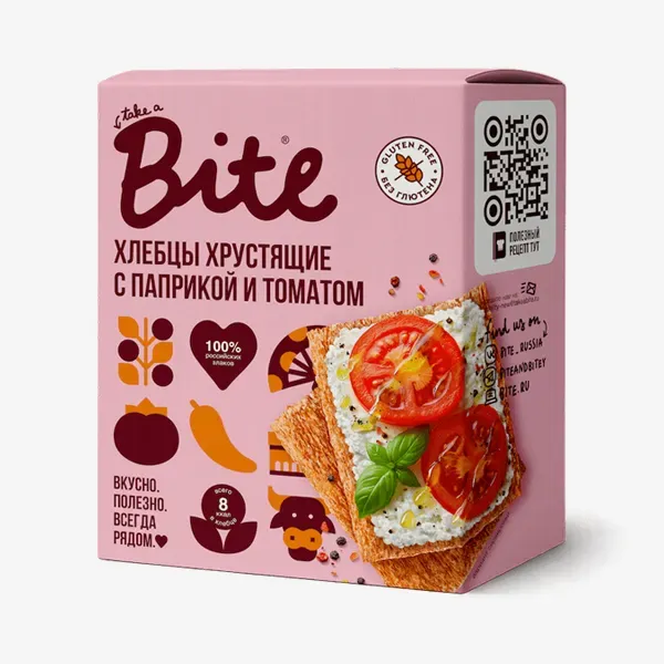 Хлебцы Bite хрустящие кукурузно-рисовые паприка, 100 г