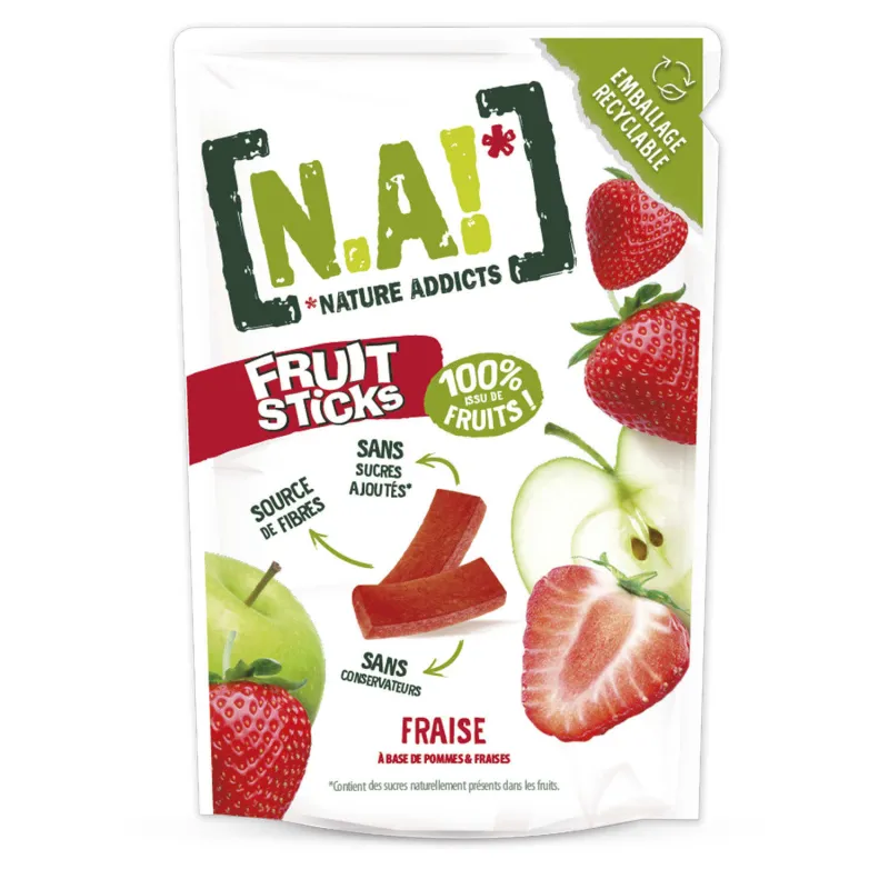 NA! Nature Addicts пастила Fruit Sticks клубника 35 г