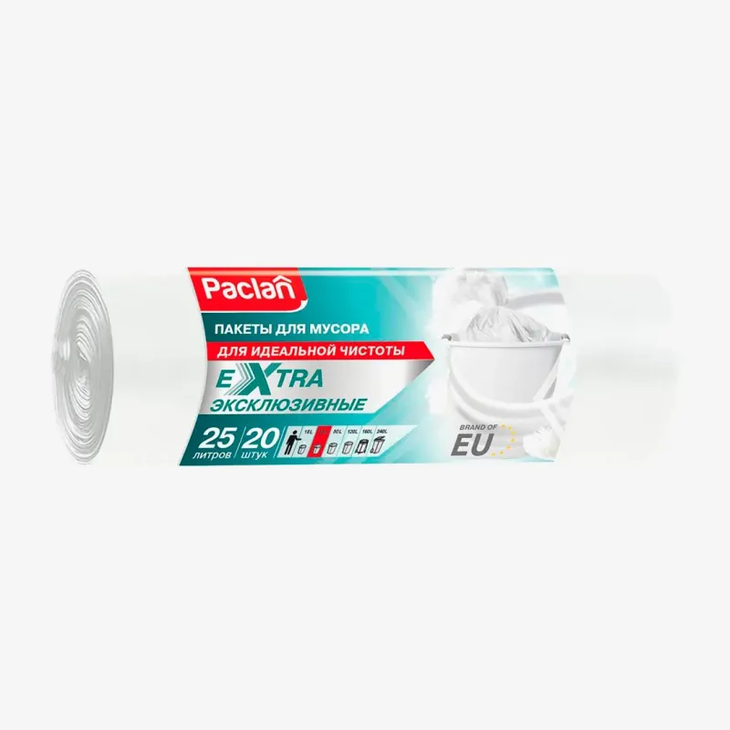Мешки для мусора Paclan Extra 25 л, 20 шт