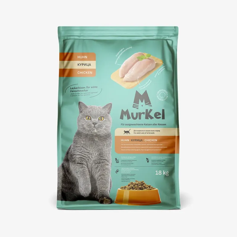 Корм Murkel сухой для кошек курица, 18 кг