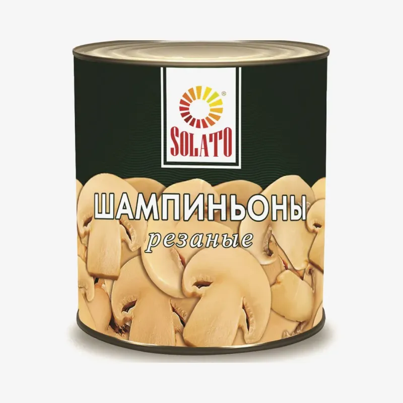 Шампиньоны Solato резаные 425 мл