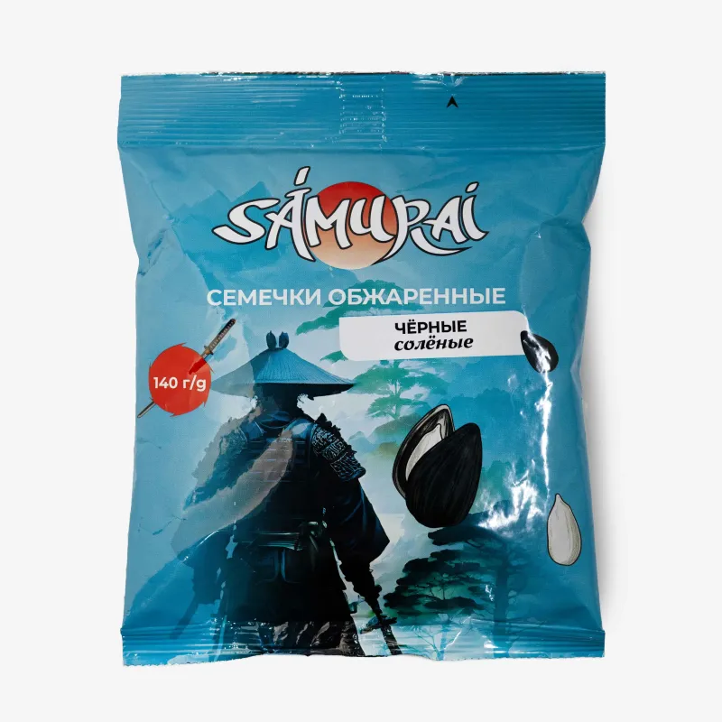 Семечки Samurai черные обжаренные соленые, 140 г