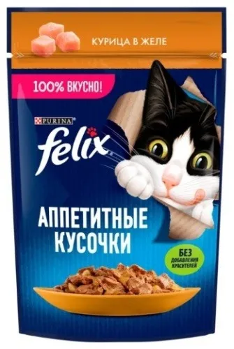 Felix Аппетитные кусочки в желе курица 75 г