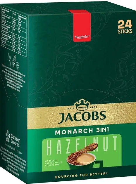 Jacobs Monarch Hazelnut 3в1 24шт*15гр 360гр