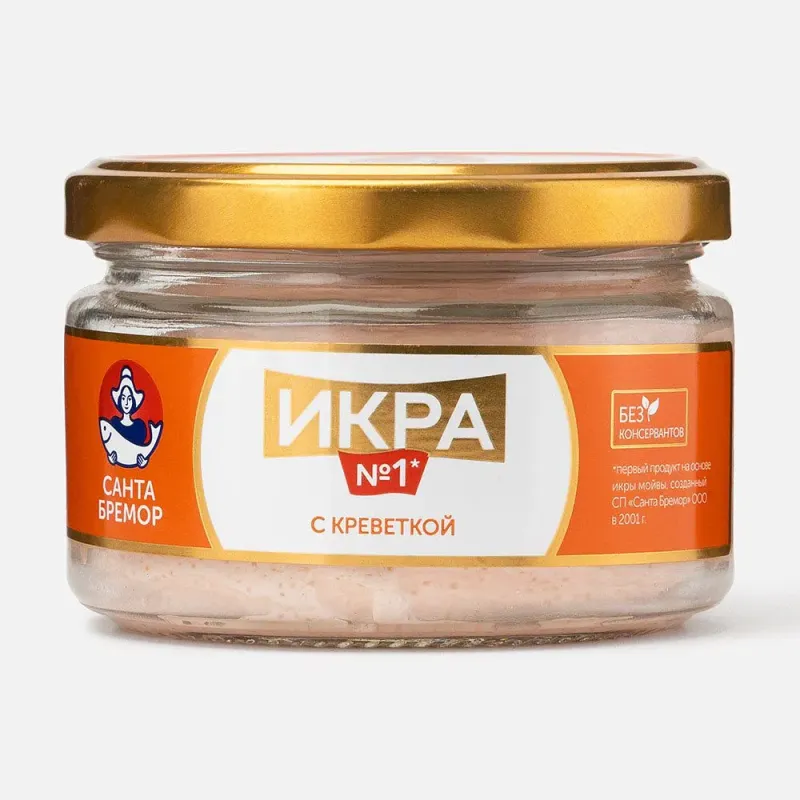 Икра Санта Бремор с креветкой 180 г
