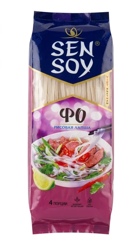 Рисовая лапша Фо Sen Soy, 4 порции, 200 г