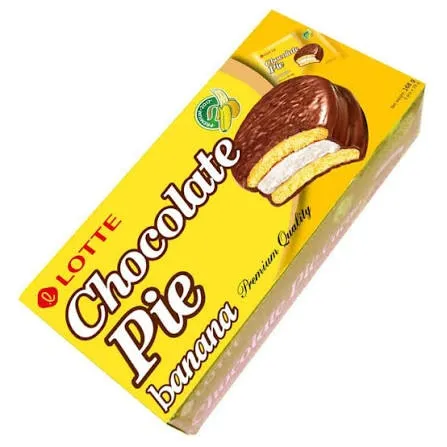 Пирожное LOTTE Chocolate Pie со вкусом банана, 168 г