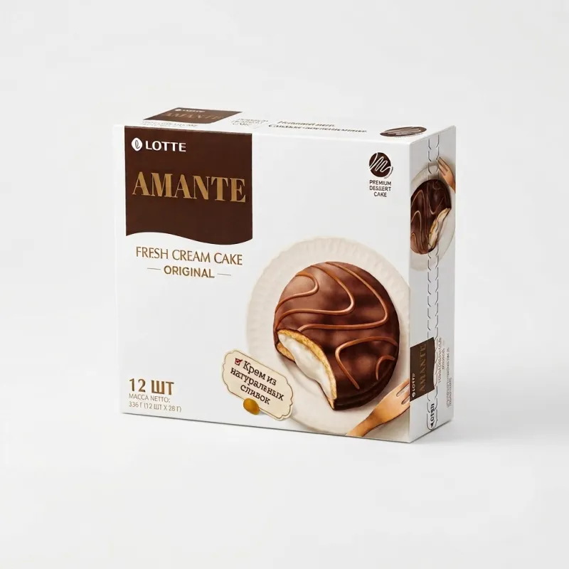 Пирожное в шоколаде AMANTE, 348 г.