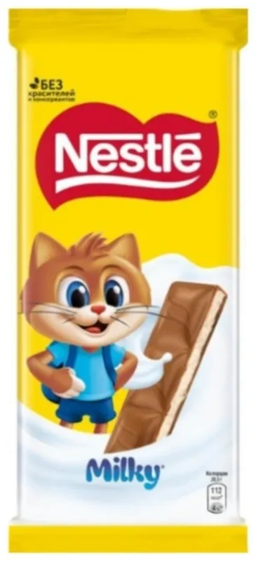 Nestle Milky шоколадная плитка молочный 82 г