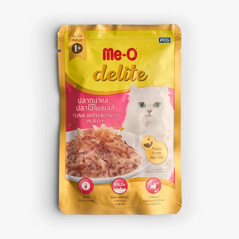 Желе Me-O delite с кусочками тунца и скумбрии 70 г
