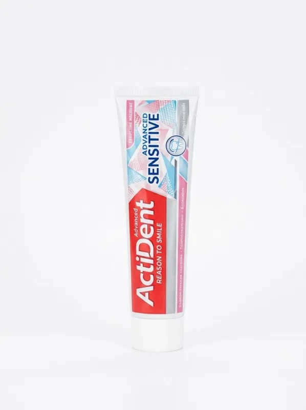 Зубная паста ActiDent Advanced Sensitive для чувствительных зубов, 130 мл