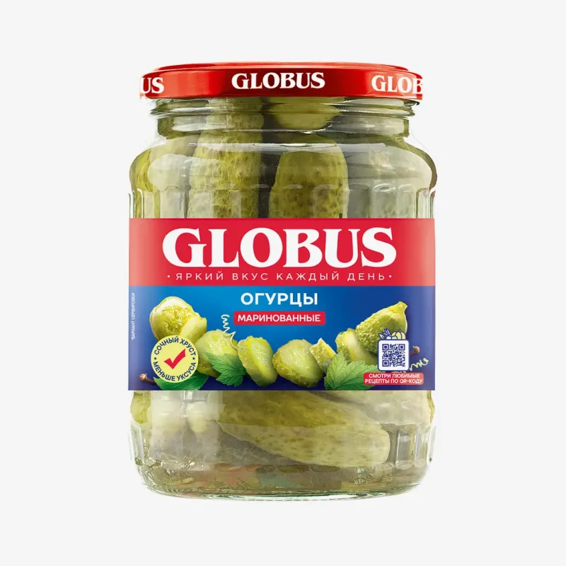 Огурцы Globus маринованные, 720 мл