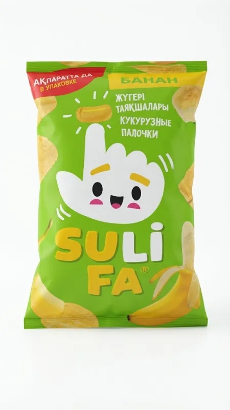 Кукурузные палочки «Sululi Fa» Банан, 70 г