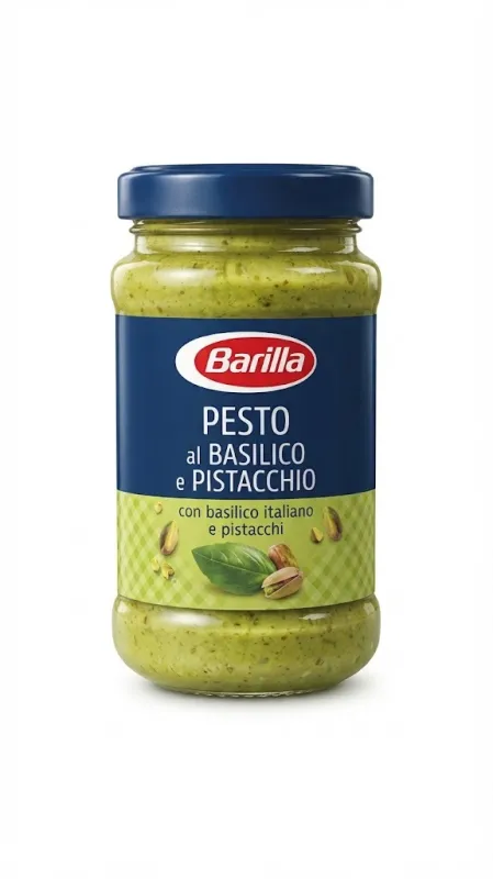 Итальянский зеленый соус песто Barilla Pesto al Basilico e Pistacchio с базиликом и фисташками