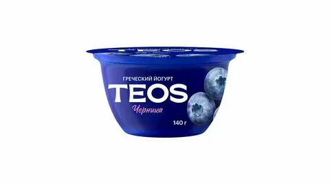 Йогурт греческий "TEOS" черника 2%, 140гр