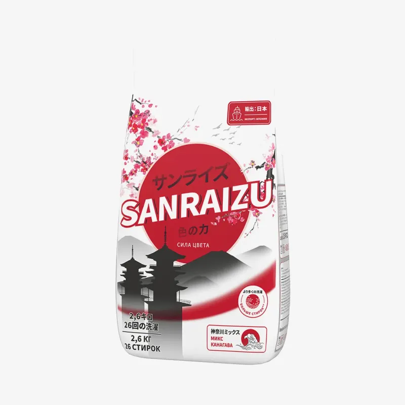 Порошок Sanraizu для стирки сила цвета, 2.6 кг