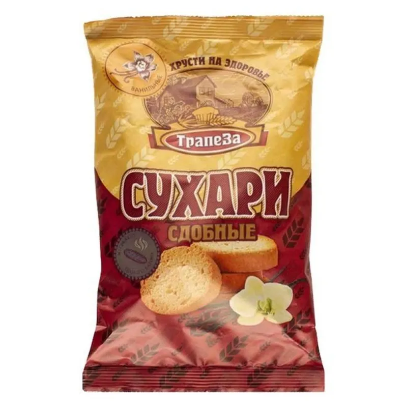 Сухари Трапеза сдобные ванильные 200 г