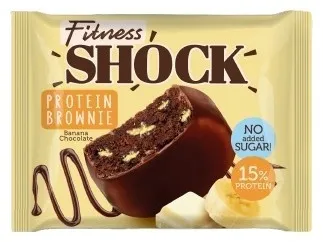 Fitnes Shock пирожное protein brownie с кусочками банана 1 ШТ
