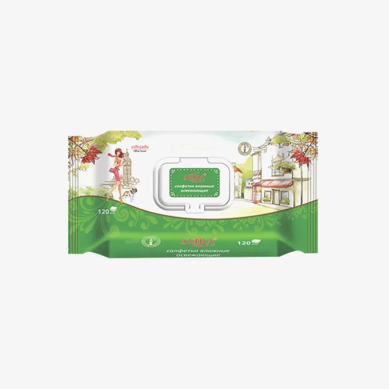 Салфетки Amra London влажные 120 шт