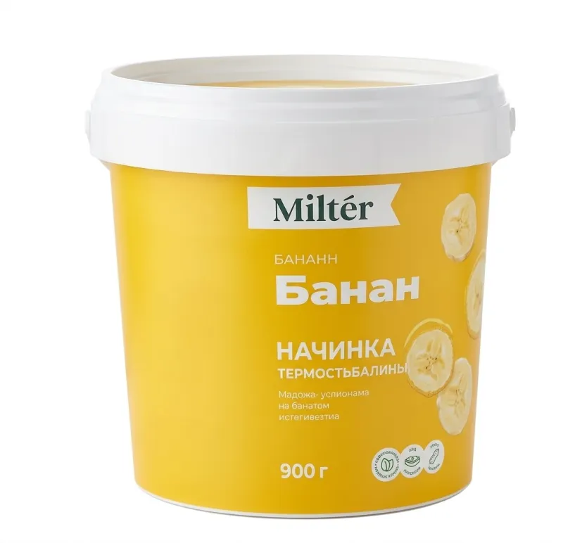 Начинка термостабильная Miltér со вкусом банана, 900 г