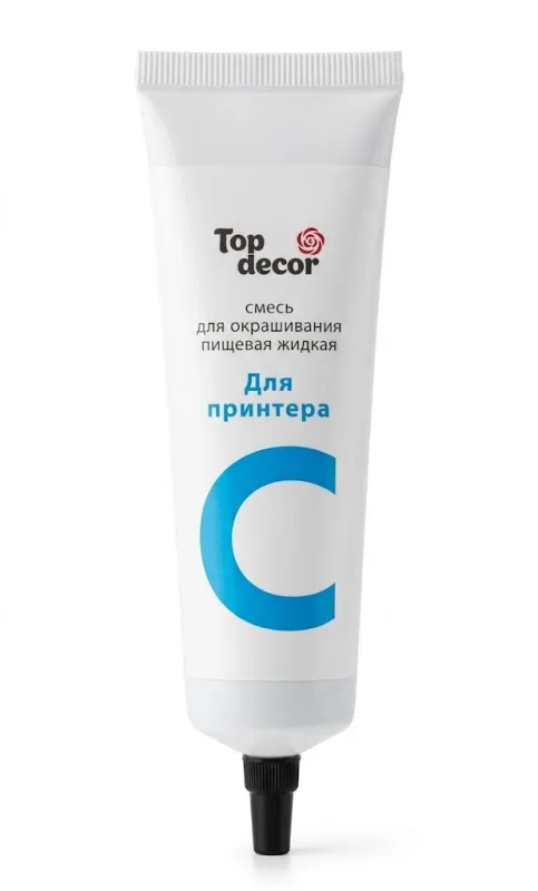 Пищевые чернила Top Decor Для принтера Cyan (Голубой), 100 г 