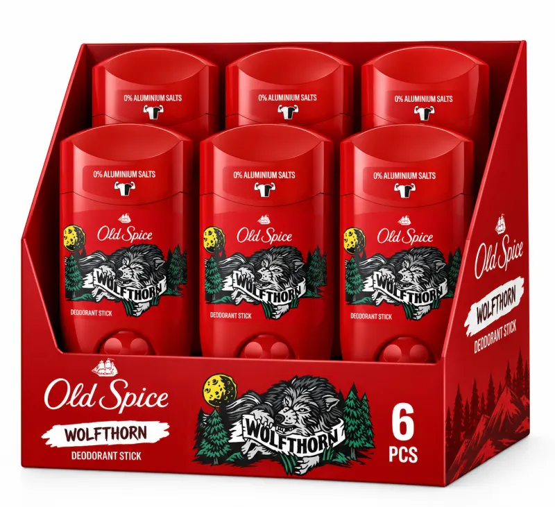 Old Spice Wolfthorn — мужской дезодорант-стик, 6 шт.