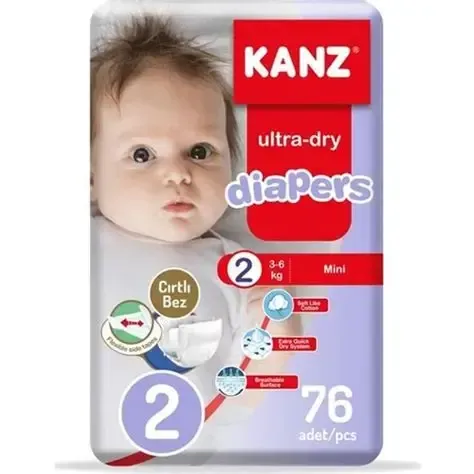 Подгузники Kanz (Канз) размер 2 (3–6 кг), 76 шт