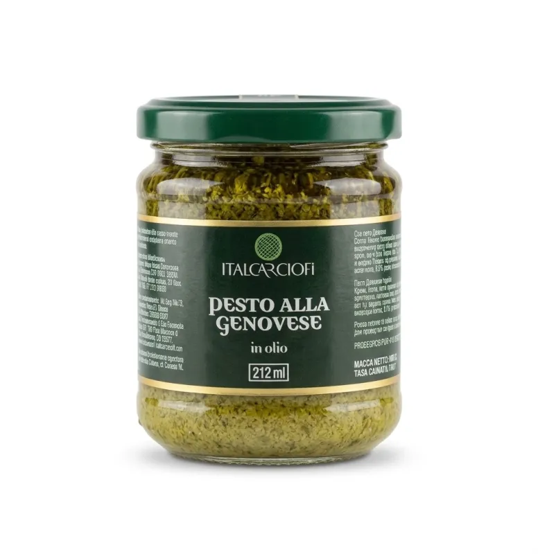 Соус Песто генуэзский с базиликом Italcarciofi «Pesto alla Genovese in olio», 212 мл