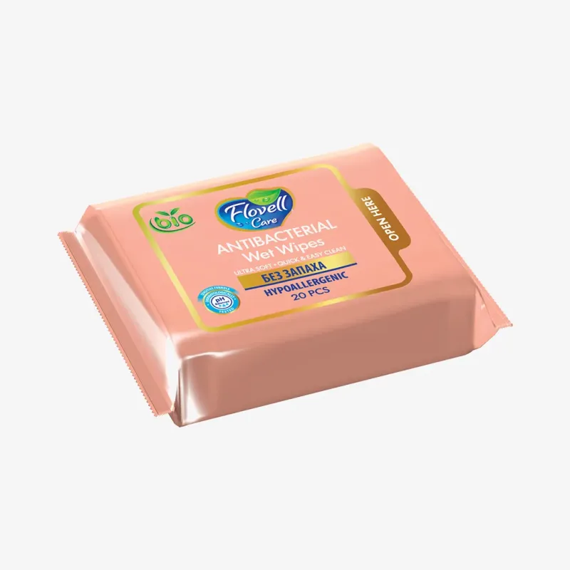 Влажные салфетки Flovell care без запаха 20 шт