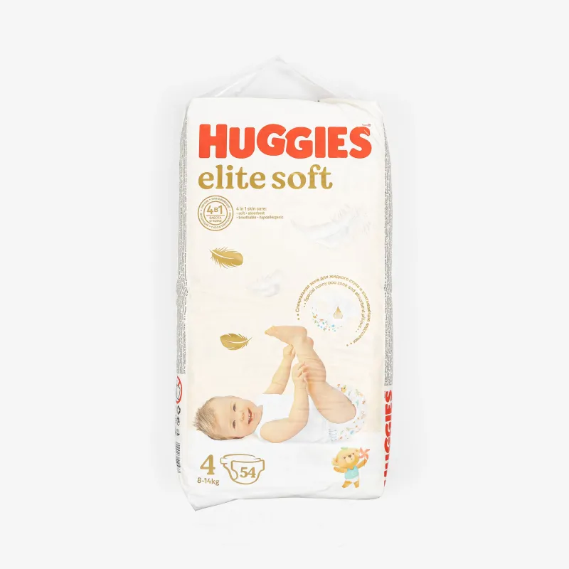 Подгузники Huggies Elite Soft 4 (8-14 кг) 54 шт