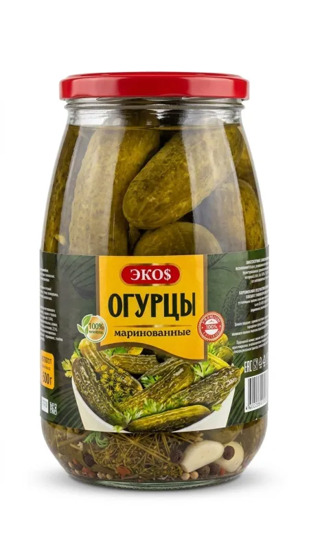 Огурцы маринованные Экос (ЭКОS) 1.5 л