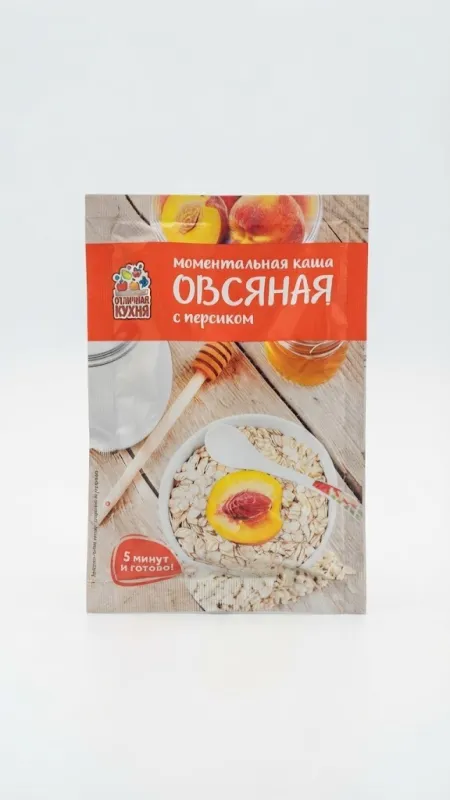Моментальная каша овсяная с персиком, «Отличная кухня»