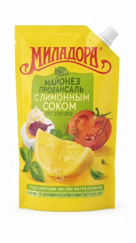МАЙОНЕЗ «МИЛАДОРА ПРОВАНСАЛЬ С ЛИМОННЫМ СОКОМ» 400мл