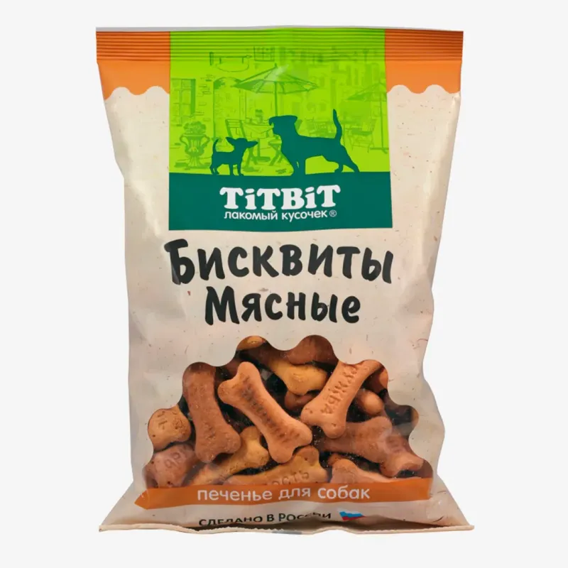 Лакомство Titbit Бисквиты мясные печенье для собак 500 г
