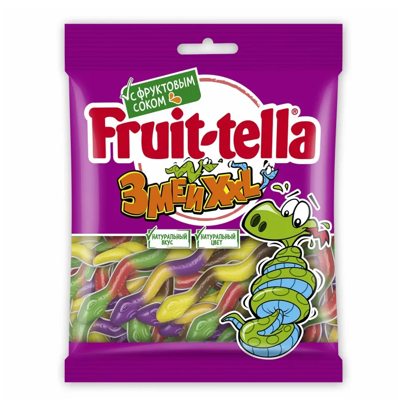 Мармелад Fruit-tella Змеи XXL с фруктовым соком жевательный 70 г