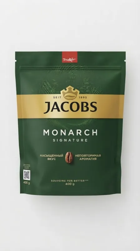КОФЕ РАСТВОРИМЫЙ СУБЛИМИРОВАННЫЙ JACOBS MONARCH SIGNATURE (400 Г)