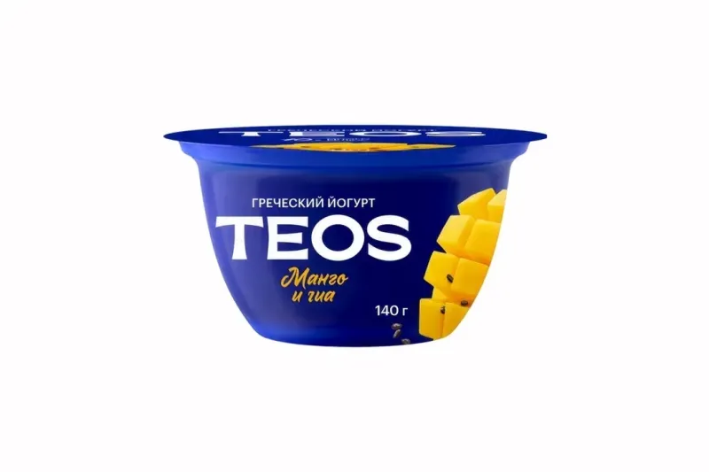 Греческий Йогурт "TEOS" Манго и чиа, 2%, 140гр