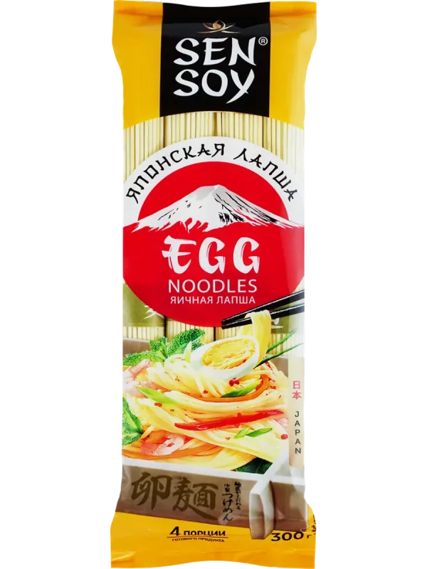 Лапша Sen Soy Premium яичная Egg Noodles 300 г