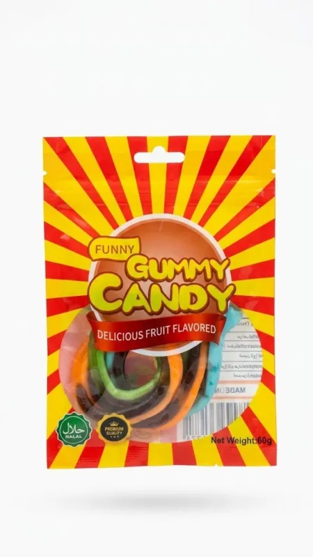Жевательный мармелад Funny Gummy Candy («Змейки / Шнурки»), 60 г