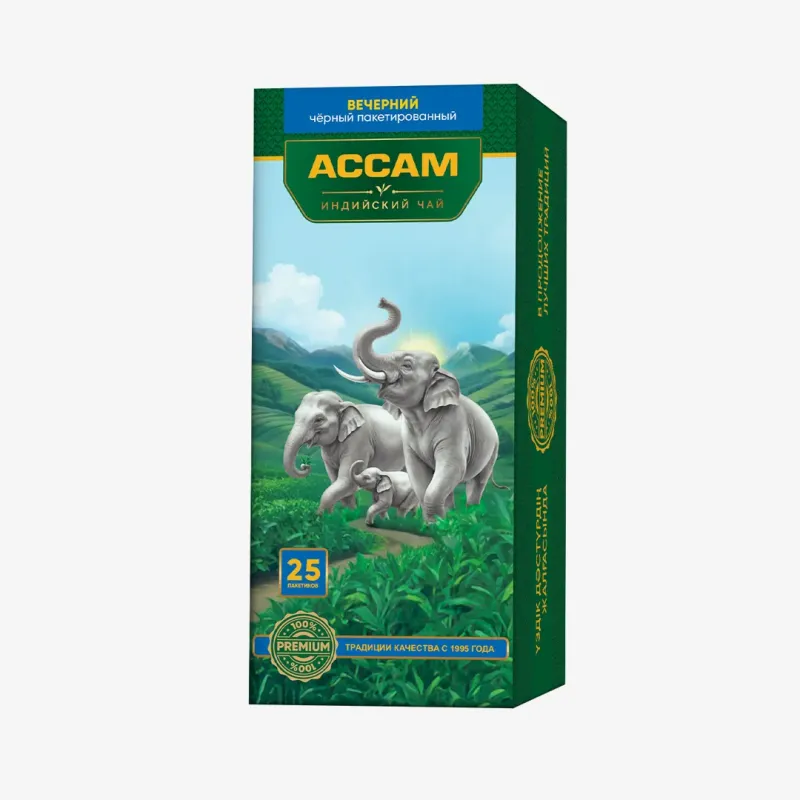 Чай Assam Вечерний пакетированный 25*1,8 прозрконверт