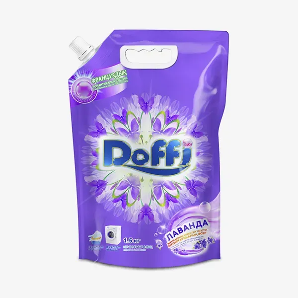 Стиральный порошок Doffi Лаванда мягкость шелковистость с антистатическим эффектом, 1.5 кг
